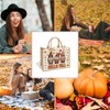 NBIAN Autumn Pumpkin Canvas Tote Bag - Large Reusable Grocery