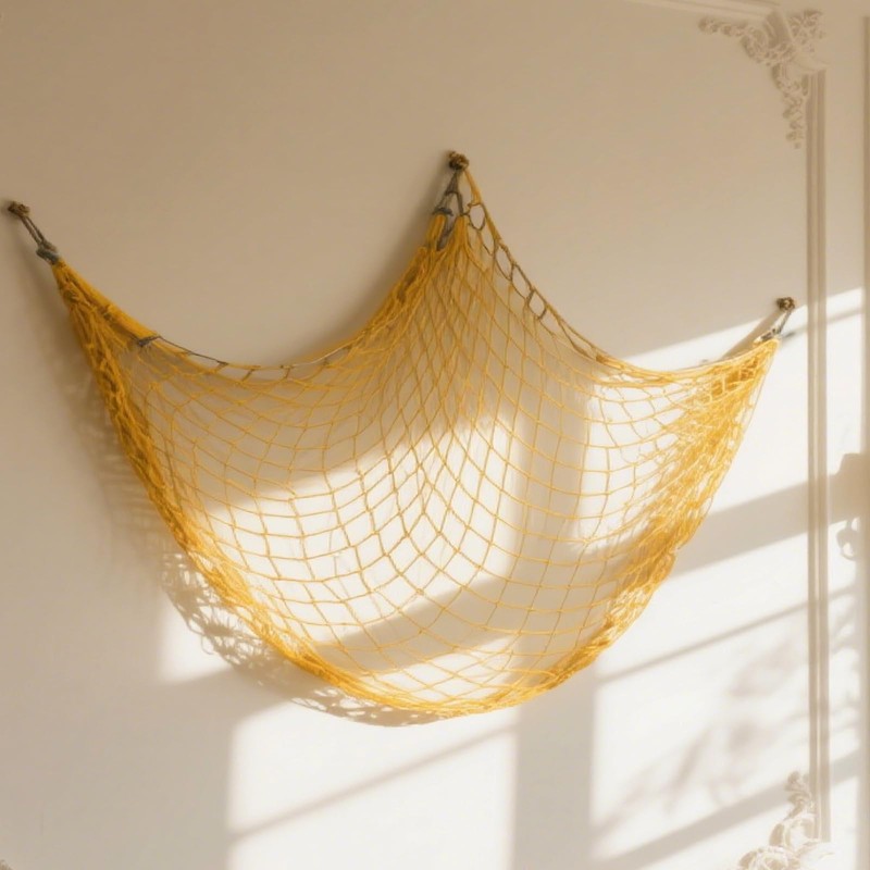 2 Pack Fish Net Decorations for Party,Natural Cotton Hawaiian Party