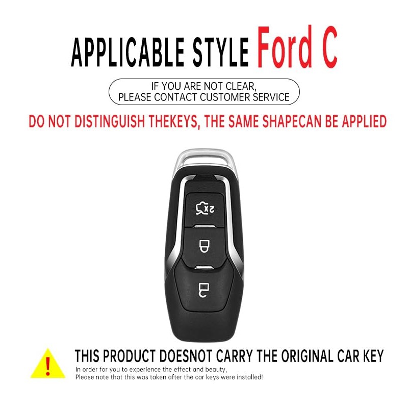 TECART Key Fob Cover Compatible with Ford Fusion Explorer Escape