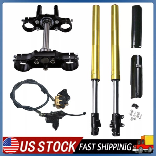 Unbranded 29" Front Forks Triple Tree Clamp Brake Kit For