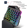 Einhändige Gaming-Maus-Tastatur-Kombination, LED-Farbhintergrundbeleuchtung 5500DPI, Einstellbares Ergonomisches Design oder Win/Android/OS X