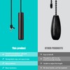 2 Pcs Bathroom Pull Cords, Black Zinc Alloy Light Pulls