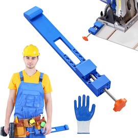 Mesen Adjustable Cutting Machine Base Guide, Electric Circular Saw Milling Positioning Clamp With Gloves, Cut Circular Saw Guide Clamp, Precision Wood Cutting Guide Attachment for Woodworking Tools