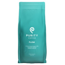Purity Coffee FLOW Medium Roast Organic Coffee - USDA Certified Organic Specialty Grade Arabica Whole Bean Coffee - Third Party Tested for Mold, Mycotoxins and Pesticides - 5 lb Bag