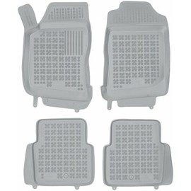 REZAW-PLAST All Weather Floor Mats Compatible with 2002-2011 Saab 9-3 Floor Liners/Sedan/Wagon/Rubber Car Floor Mats Waterproof Odorless Tailored Car Accessories Gray