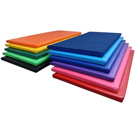 Tumbl Trak Build-A-Mat 2 Pack for Gymnastics, Cheer, Dance, and Fitness, 2FT x 4FT x 1-3/8IN, Light Blue