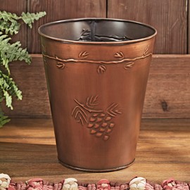 BLACK FOREST DECOR Pine Crest Metal Waste Basket