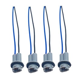 4PCS T15 912 920 921 Car Bulb Socket Pre-Wire Pigtail Adapter 2 Wires Connector Wiring Harness Plug for Automotive Truck Headlight Turn Signal Neon Light