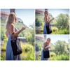 Leconi LE0033-V Women's Handbag, Real Leather, Suede, Shopper Bag for