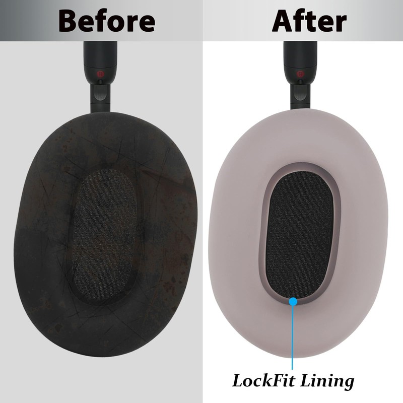 Adhiper XM5 Silicone Case Sweat Earpad Covers for Sony WH-1000XM5,