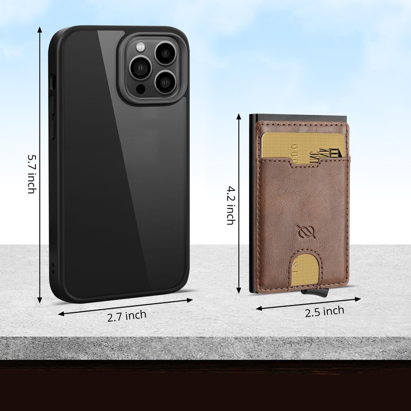 SkaTtesKai Wallet, Texture: dark brown, Minimalist