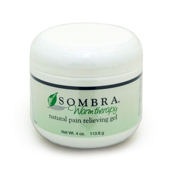 Sombra Warm Therapy Natural Pain Relieving Gel- Great Smelling Quick Absorption Formula for Pain Relief (4oz Jar), White