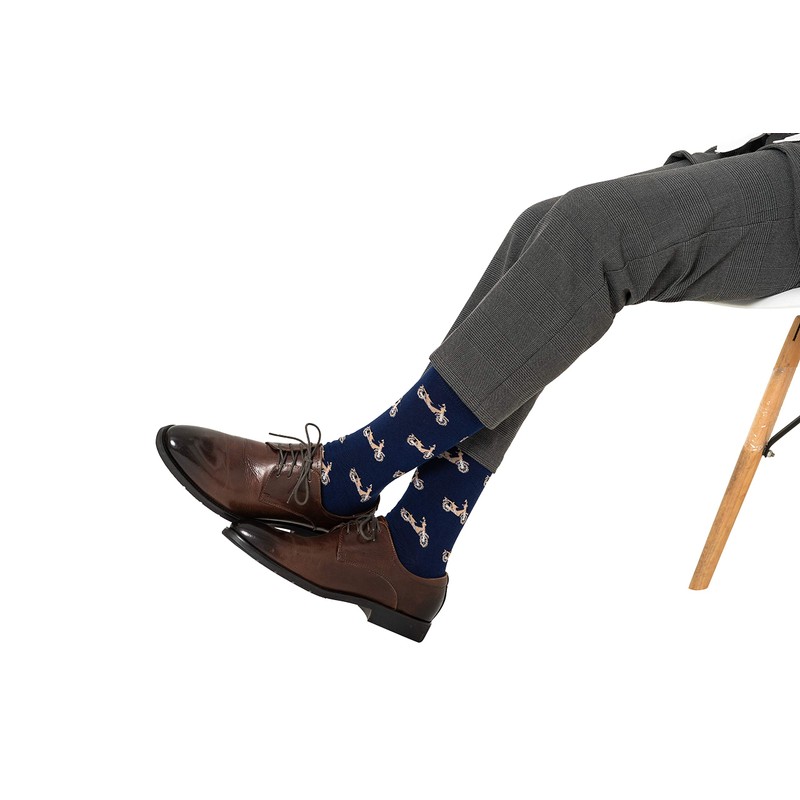 AUSCUFFLINKS Classic Motorbike Socks For Him | Old School Bike