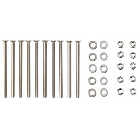 AHC A2SLTCSK460B10 M4 x 60 mm Stainless Steel Slotted Countersunk Machine Screws Including Nuts and Washers (Blister Pack of 10)