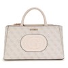 GUESS Eco Mietta Small Society Satchel Dove Logo/Stone, Dove logo