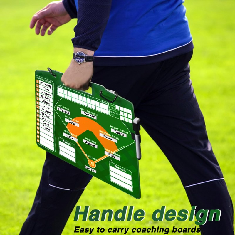 Magnetic Baseball Coach Clipboard, Dry Erase Tactical Baseball Lineup Board,