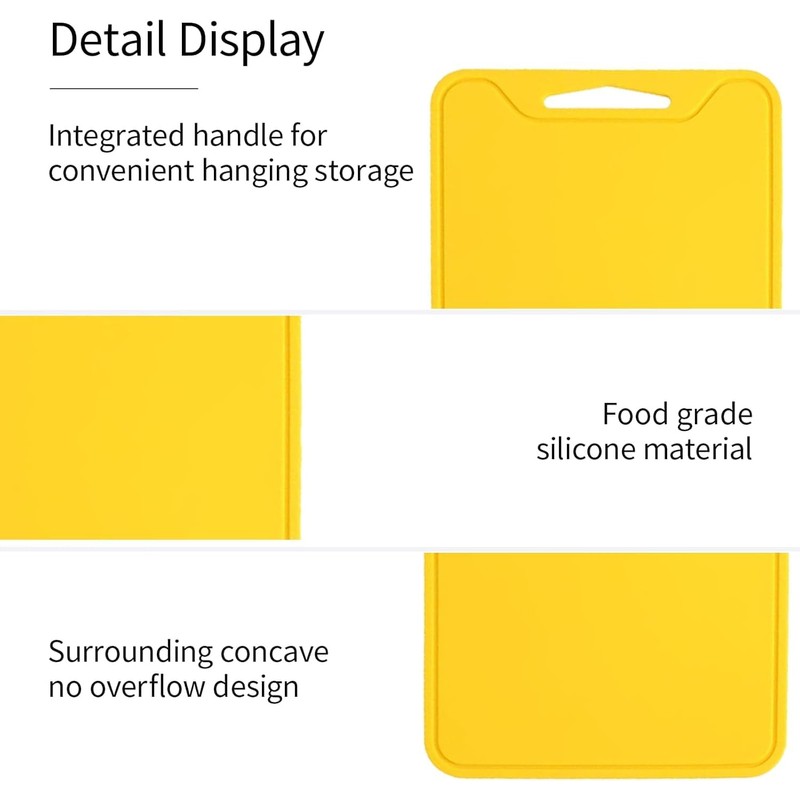 Jerliflyer Silicone Cutting Board,8.6 * 11.8in BPA Free Flexible Kitchen