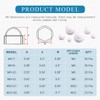 Glarks 160Pcs White Bolt Covers Screw Caps Assortment Kit, M4