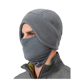 Zylioo S/M/L/XL/XXL Warm Winter Hat Helmet Underhelmet Hat Bike Cap for Cycling Skiing Running Outdoor, Gray Mask Cover