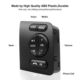 Steering Wheel Control Switch Button Fit for Ford F-250 F-350 F-450 F-550 Super Duty 2011-2014, Right Passanger Side Media Voice Switch Replace BC3Z-9C888-CA SW6772