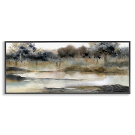 Stupell Industries Trees By Lakeside Landscape Framed Wall Art, Design by Carol Robinson