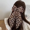 fdsmall Leopard Hair Scarf Scrunchies for Women - 3Pcs Bow