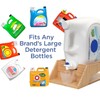 MobileVision Bamboo Laundry Detergent Holder with Drip Tray & Cup