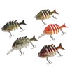 Segmented Fishing Lure Hard 6 Sections with High Carbon Treble