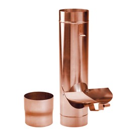 FLORANTIA Rain Pipe Flap Copper DN 60-120 Including Adaptor Rainwater Flap Rain Pipe Flap for Filling Rain Barrels and Smaller Rainwater Tanks.