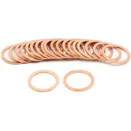 20 Pcs 18mm Inner Dia Copper Automotive Engine Washers Plate Gaskets Rings