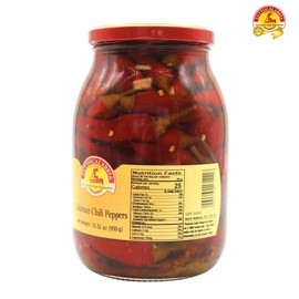 TUTTOCALABRIA Whole Calabrian Chili Peppers in Oil, All Natural, Non-GMO, Product of Italy, Glass Club Pack, 33.5 oz