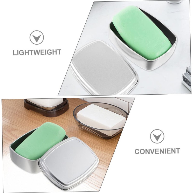 Ciieeo Travel Essential Soap Case Lid Aluminum Soap Holder Perfect