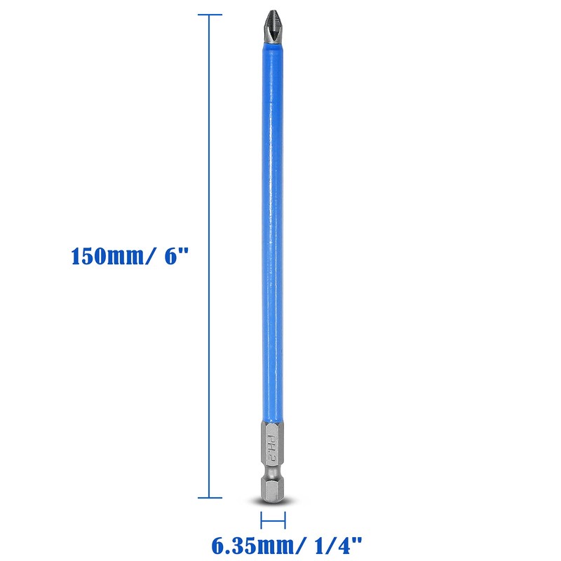 Uenhoy 10 Pcs Magnetic Phillips Screwdriver Bits Set 6 Inch