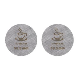 ZARXI Espresso Puck Screen, 2 Pcs Reusable 1.7mm Thickness 150μm 316 Stainless Steel Professional Barista Coffee Filter Mesh Plate for Espresso Portafilter Filter Basket (58.5mm)