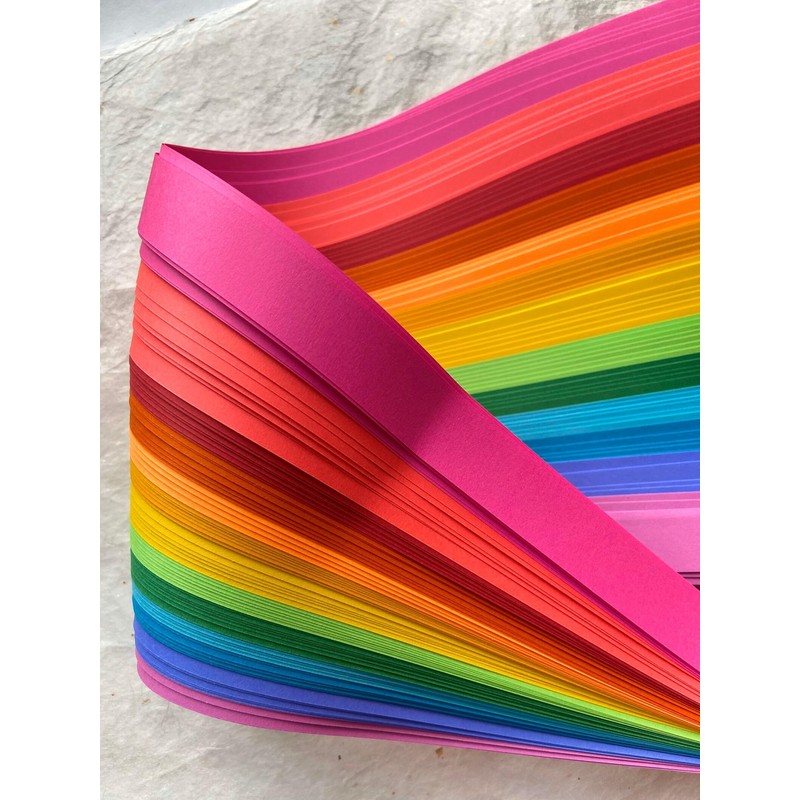 1/4" Rainbow Paper Strips for German, Froebel, Moravian Stars &