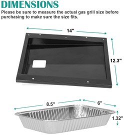 69803 Grease Tray with 6415 Aluminum Foil Liner for Weber Spirit 210 and 220 Grills(2013-2014), Catch Pan for Weber Spirit E-210, Spirit E-210 CLASSIC, Spirit E-220 E-215, Spirit S-210 S-220 Grills