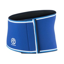 Rehband Rx Back Support - 7 mm Neoprene Stabilisation Belt for Back and Lumbar Spine, Anatomical Back Support Belt for Fitness, Strength Sports and Everyday Life, Colour: Blue, Size: S