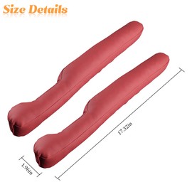 FALVFUN 2PCS Leather Car Seat Gap Filler, Vehicle Crevice Plug Fill The Gap Between Seat & Console Stop Things from Dropping, Automotive Drop Blocker Catcher Accessories, Universal Fit (Wine Red)