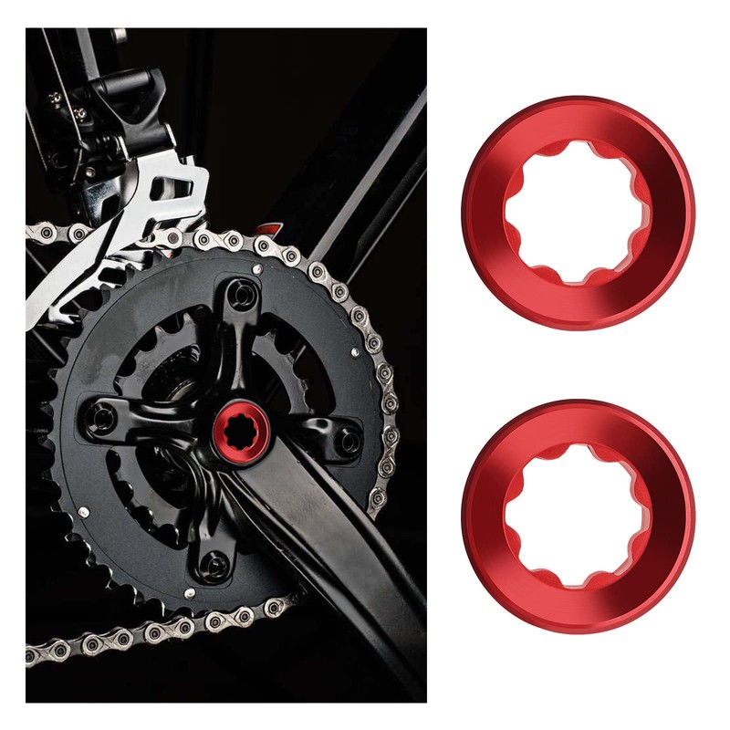 eMagTech 2PCS Bicycle Crank Adjusting Caps with Tool Compatible wtih
