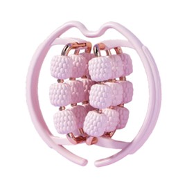 Milageto Massager Roller Muscle Roller 18 Wheel Muscle Massager Press Points 360 Degree Handheld Leg Massager for Legs Arm Waist Calf, Pink