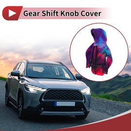 HEROFFIX 1 Pc Gear Shift Knob Cover Decoration Stick Shifting Handle Protector 5.91"x4.33" 3D Printed Hoodie Style Purple Polyester