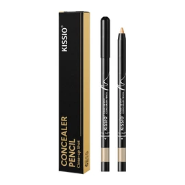 KISSIO Concealer Pencil,Under Eye Concealer,Cover Acne and Freckles,Brightener,Waterproof,Long-lasting,Cream,Makeup Pencil with Sharpener,03 WHEAT