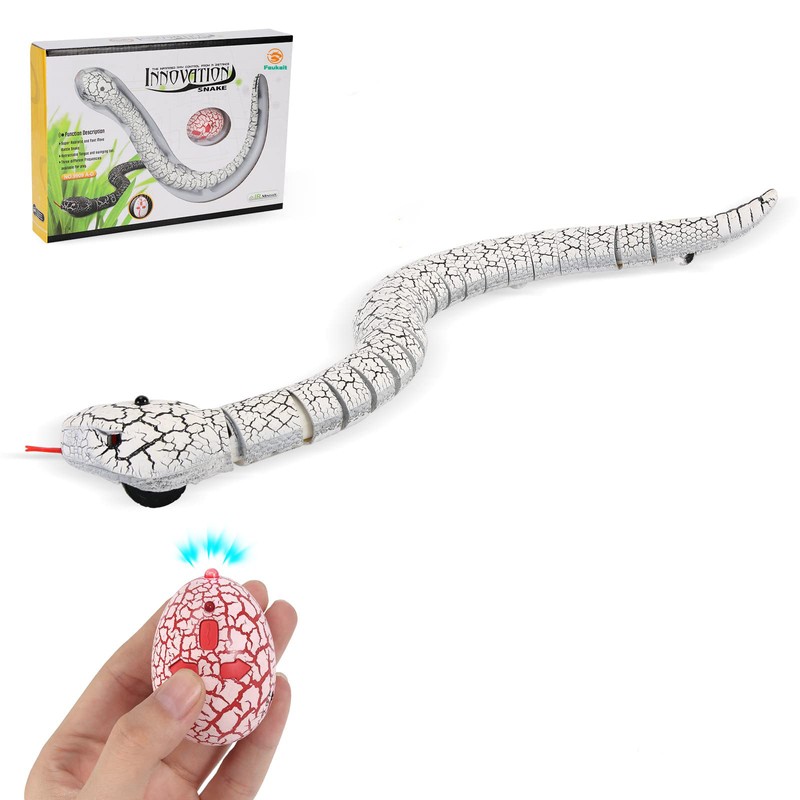 RC Snake Toy Retractable Tongue Swinging Tail Sliding Motion USB