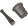 Cast Iron Mortar and Pestle Tool Set Rock-Ore Crusher Grinder