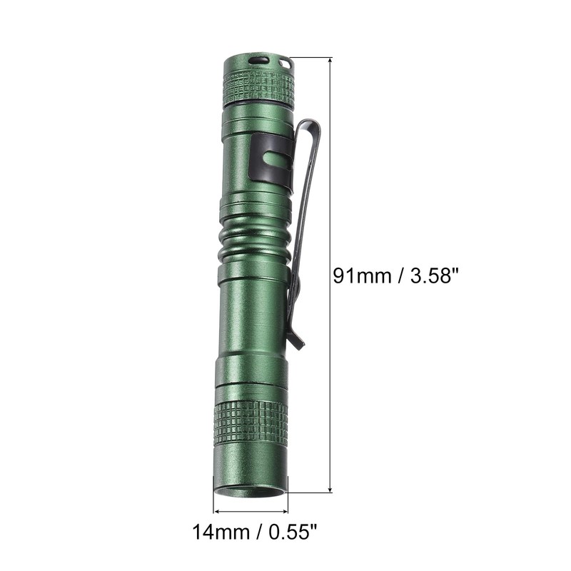 PATIKIL Mini Flashlight with Clip, Super Light Small LED Pen