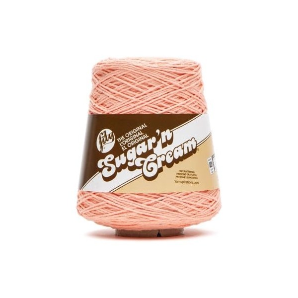 Lily Sugar N Cream Cones Coral Rose Yarn - 1