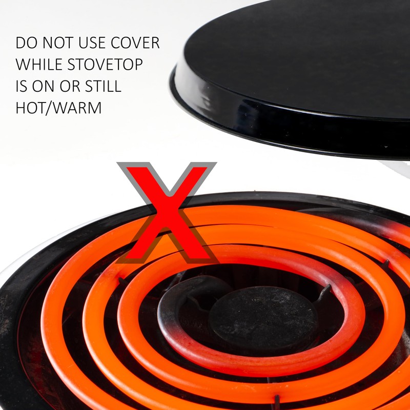 Reston Lloyd Electric Stove Burner Covers, Set of 4, Black