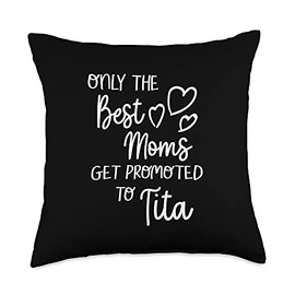 Unique Christmas Birthday Mother's Day Gift Outlet Best Moms Promoted Tita Philippines Filipino Spanish Grandma Throw Pillow, 18x18, Multicolor