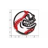 Patchwork Paradise Angry Baseball Face Embroidered Iron On Patch DIY