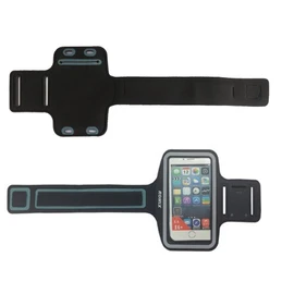 DFV mobile - Professional Cover Neoprene Waterproof Armband Light Reflecting Wraparound Sport with Buckle for Spice Smart Flo Mettle 5X Mi-504 - Black